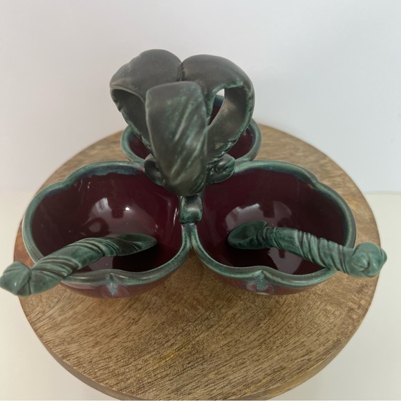 Handmade Pottery Farmhouse Condiments Tray With Mini Spoons - Picture 3 of 12